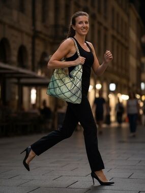 Tory Burch Vintage Lysa Stitched Hobo Bag